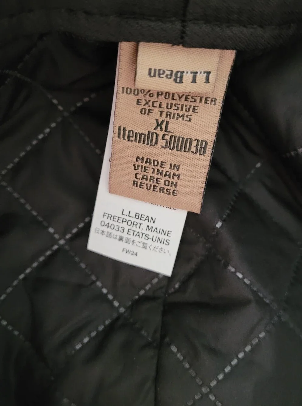 L.L. Bean Adults' Maine Guide Wool Cap with PrimaLoft Plaid Size XL